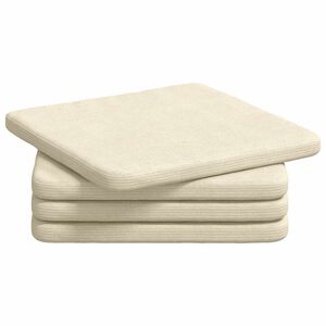 vidaXL Zitkussens 4 pcs Cr&egrave;me 40 x 40 x 3 cm Katoen Stof