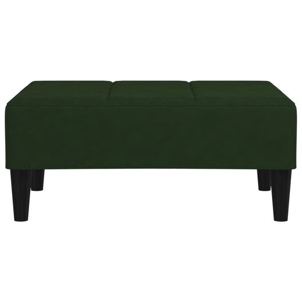 vidaXL Voetenbank 78x56x32 cm fluweel donkergroen