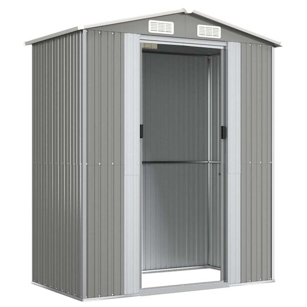 vidaXL Tuinschuur 192x108x223 cm gegalvaniseerd staal lichtgrijs