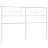 vidaXL Vervangend hoofdbord 160 cm metaal wit