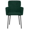 vidaXL Eetkamerstoelen 2 st fluweel donkergroen