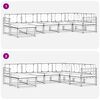 vidaXL Buiten bankenset met kussen 7 pcs Natuurlijk en Lichtgrijs
