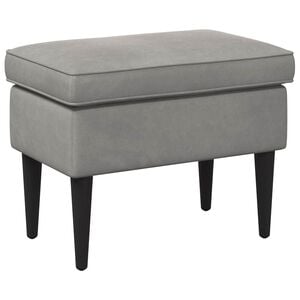 vidaXL Voetenbank Lichtgrijs 55 x 35 x 41 cm Fluweel