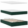 vidaXL Ottoman bed met matrassen 120x200cm fluweel donkergroen