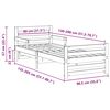 vidaXL Bedframe met hoofdeinde Wasbruin 80 x 200 cm Bewerkt hout