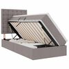 vidaXL Opslag bed met matras met matras Taupe 90 x 200 cm Polyester
