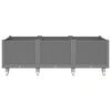vidaXL Plantenbak met wielen 150x80x54 cm polypropeen lichtgrijs