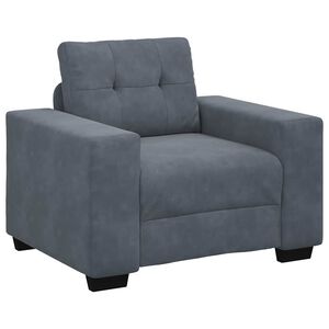 vidaXL Fauteuil 100x78x80 cm fluweel donkergrijs