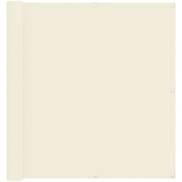 vidaXL Balkon Scherm Cr&egrave;me 110 x 200 cm Oxford Stof