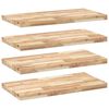 vidaXL Wandschappen 4 st zwevend 60x40x4 cm onbehandeld acaciahout