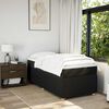 vidaXL Boxspring met matras stof zwart 90x190 cm