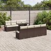 vidaXL Tuin Sofa Set met kussen 7 pcs Bruin en cr&egrave;me poly rattan