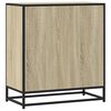 vidaXL Dressoir 68x35x76 cm bewerkt hout en metaal sonoma eikenkleur