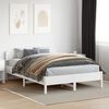 vidaXL Bedframe zonder matras massief grenenhout wit 150x200 cm