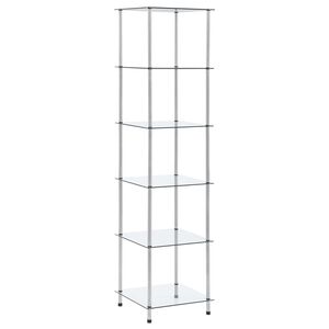 vidaXL Kastje 6-laags 40x40x160 cm gehard glas transparant