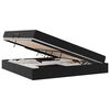 vidaXL Opslag bed met matras met opslag 2 st Zwart Leer