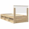 vidaXL Bedframe Sonoma Eiken 90 x 200 cm Massief grenenhout