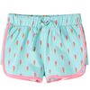 Kindershorts met trekkoord 140 lichtmintkleurig