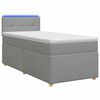 vidaXL Boxspringbed met matras Lichtgrijs 100 x 200 cm Stof