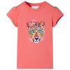 Kindershirt 116 koraalkleurig