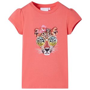 vidaXL Kindershirt 116 koraalkleurig