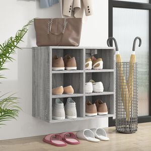 vidaXL Schoenenkast 52,5x30x50 cm grijs sonoma eikenkleurig