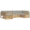 vidaXL Buiten bankenset 6 st Wit en Lichtgrijs Polyester