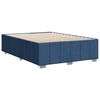 vidaXL Bedframe zonder matras stof blauw 160x200 cm