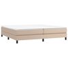 vidaXL Boxspring met matras kunstleer cappuccinokleurig 200x200 cm