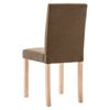 vidaXL Eetkamerstoelen 6 st stof bruin