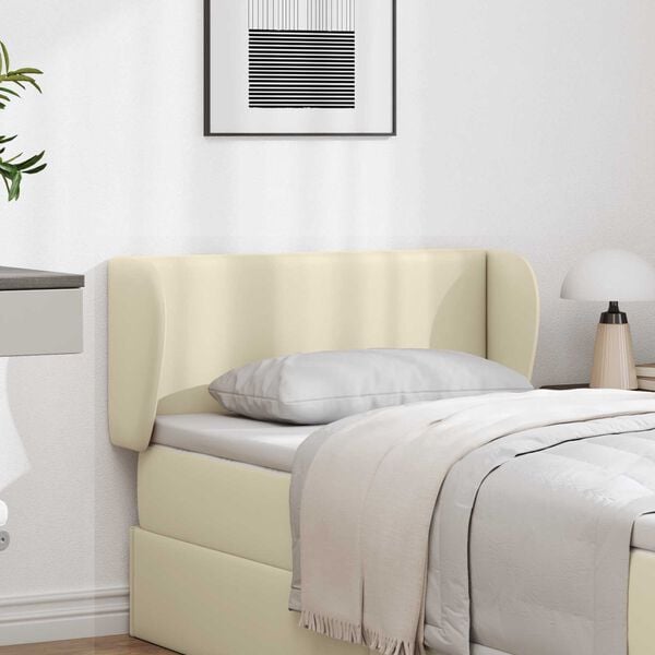 vidaXL Hoofdbord oor Cr&egrave;me 40 x 23 x 6 cm PVC