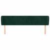 vidaXL Hoofdbord met randen 163x23x78/88 cm fluweel donkergroen
