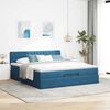 vidaXL Ottoman bed met matras 200x200 cm fluweel donkerblauw