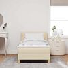 vidaXL Boxspringbed met matras Cr&egrave;me 200 x 100 cm Polyester