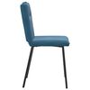 vidaXL Eetkamerstoelen 4 st fluweel blauw