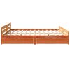 vidaXL Bedframe zonder matras massief grenenhout wasbruin 180x200 cm