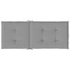 vidaXL Tuinstoelkussens 4 st hoge rug 120x50x3 cm stof grijs