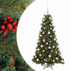 vidaXL Kunstkerstboom met kerstbal 120 cm 150 LED's Warmwit