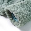 Kinderjas met capuchon teddy 128 kunstvacht mintgroen
