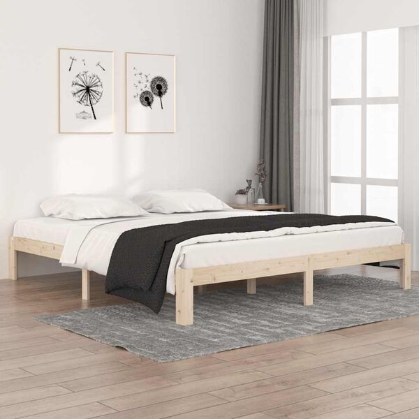 vidaXL Bedframe massief hout 180x200 cm