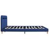 vidaXL Bedframe met LED stof blauw 160x200 cm