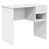 vidaXL Bureau Wit 90 x 49 x 75 cm Bewerkt hout