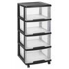 Curver Ladekast Essentials 80 L transparant en zwart