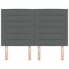 vidaXL Hoofdbord met hoofdeinde Donkergrijs 160 cm Nep Leer