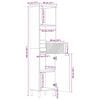 vidaXL Badkamertenk te kast Massief Acaciahout 38 x 33 x 160 cm