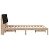 vidaXL Bedframe met hoofdeinde Bruin 135 x 190 cm Massief grenenhout