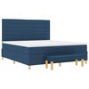 vidaXL Boxspring bed met matras met hoofdeinde Blauw 180 x 200 cm Stof