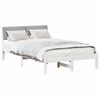 vidaXL Bedframe Wit en lichtgrijs 120 x 190 cm Massief grenenhout