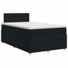 vidaXL Boxspringbed met matras met hoofdeinde Zwart 120 x 200 cm Stof