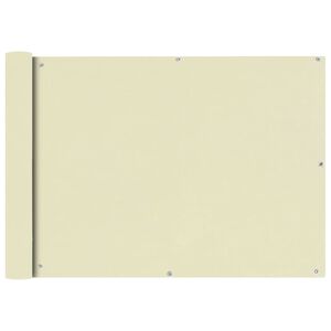 vidaXL Balkonscherm Oxford textiel 75x600 cm cr&egrave;me